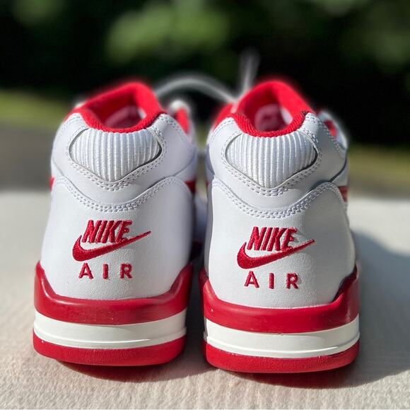 NEW Size 7Y Womens Size 8.5 Nike White & Red Air Flight 89 Big Kids Sneakers - Picture 6 of 8